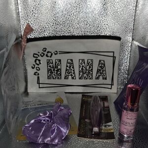 Leopard Print Mama Clutch - Black and White